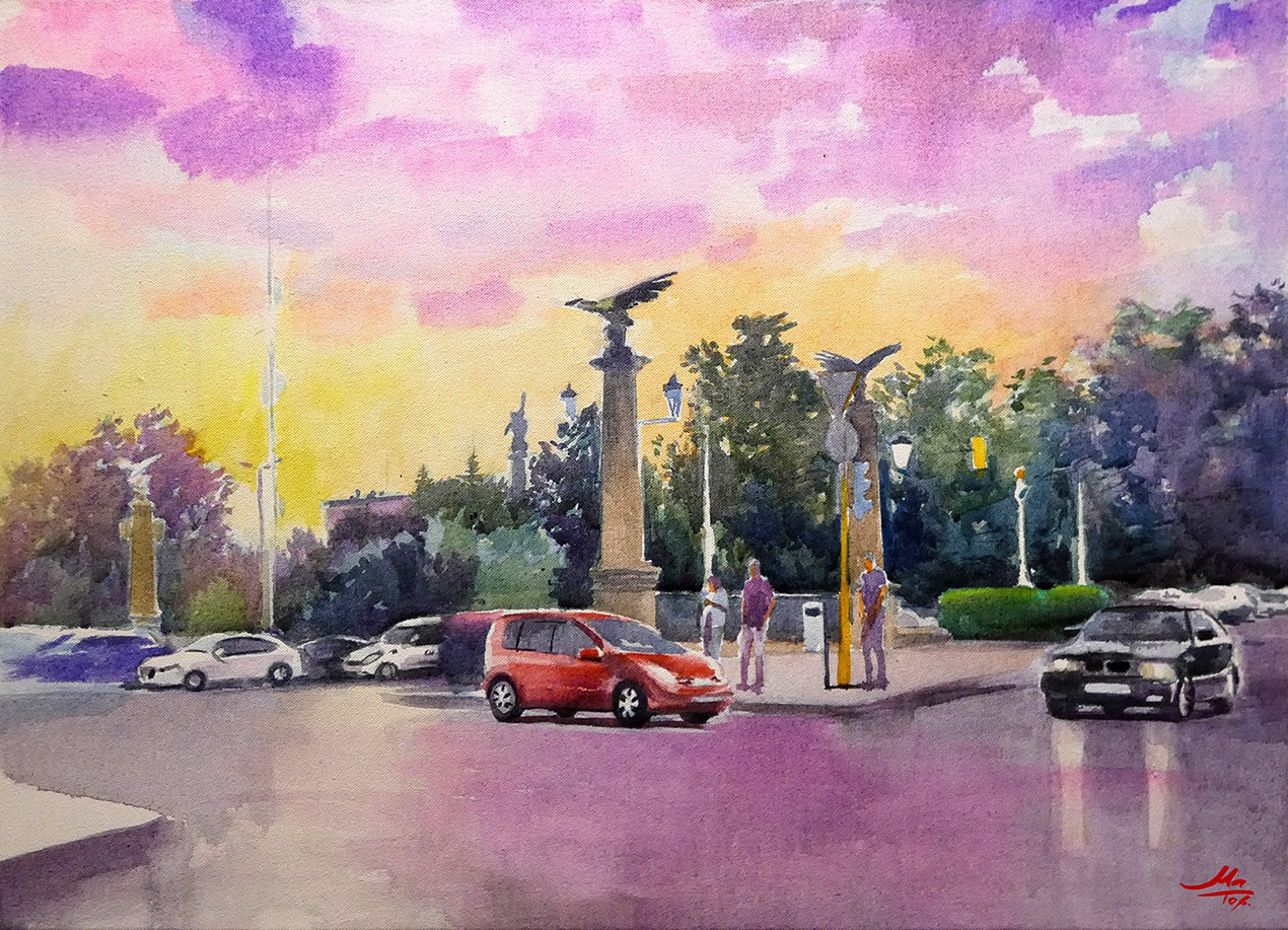 Sunset over Eagles' Bridge